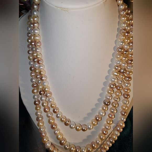 ELEGANT MULTI STRAND MULTI COLOR EXCELLENT VTG  18",19",22" FOR 1,2,3RD STRAND - Picture 2 of 6